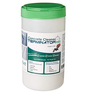 Terminator-HSD Eco Removes Oil & Grease Stains on Concrete