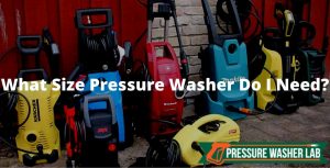 size of pressure washer